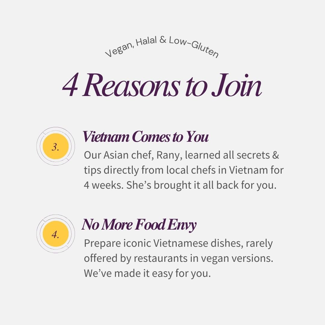 [Cooking Class] Vegan Vietnamese Street Food (4 hrs, 2 classes / year)