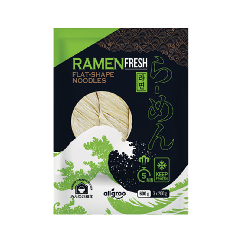 G. Frozen Fresh Ramen Noodles 600g | 3 Servings (Halal, Vegan)