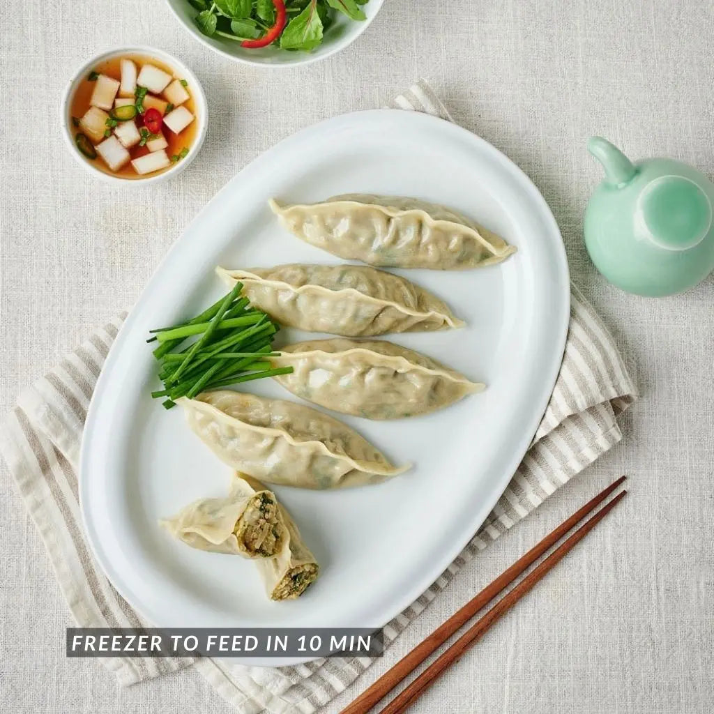 A. Asian Mushroom Dumplings 12 Pcs (Halal, Vegan): delivering to JHB  north/central & PTA only_Dumplings