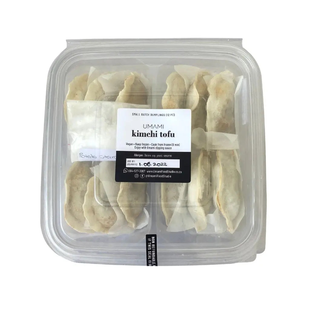 A. Kimchi Tofu Dumplings 12 Pcs (Halal, Vegan): delivering to JHB & PTA only_Dumplings